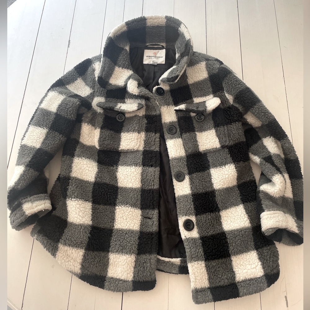 Jacket from Dillards, black and white plaid